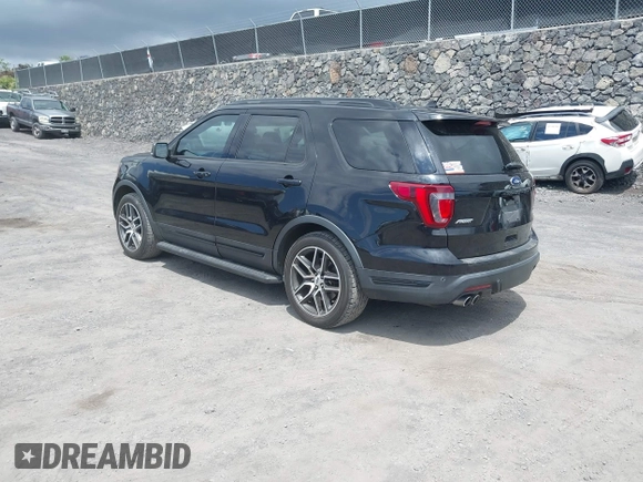 2019 Ford Explorer Sport with VIN 1FM5K8GT9KGA10143, listed as a IAAI auction lot 41935836 with 62,531 mi miles and . Bid and sale history available at DreamBid. Image 3.