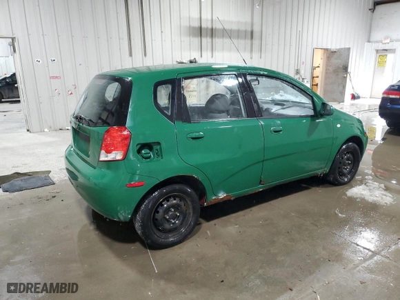2008 Chevrolet Aveo LS with VIN KL1TD66648B074786, listed as a Copart auction lot 41796935 with 0 mi miles and Salvage Title. Bid and sale history available at carsss.com. Image 3.