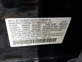 2022 Acura MDX with VIN 5J8YE1H39NL037080, listed as a Copart auction lot 79623834 with 42,271 mi miles and Salvage Title. Bid and sale history available at carsss.com. Image 13.