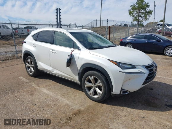 2017 Lexus NX 200t with VIN JTJYARBZ3H2052655, listed as a IAAI auction lot 41853489 with 110,648 mi miles and . Bid and sale history available at DreamBid. Image 1.