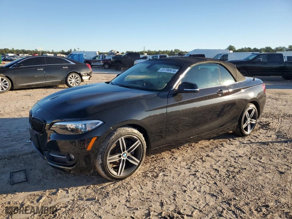 2017 BMW 2 Series 230i with VIN WBA2K9C3XHV647644, listed as a Copart auction lot 81799974 with 36,275 mi miles and Salvage Title. Bid and sale history available at carsss.com. Image 1.