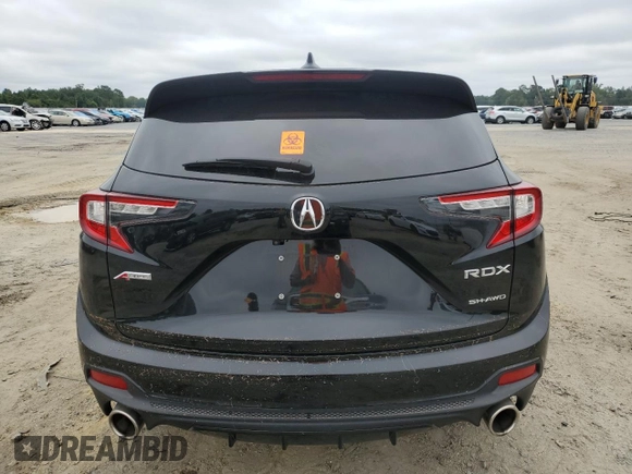 2023 Acura RDX w/A-Spec Advance Package with VIN 5J8TC2H81PL006474, listed as a Copart auction lot 72649754 with 18,538 mi miles and Salvage Title. Bid and sale history available at carsss.com. Image 6.