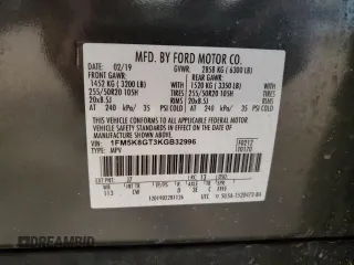 2019 Ford Explorer Sport with VIN 1FM5K8GT3KGB32996, listed as a Copart auction lot 51311465 with 79,405 mi miles and Salvage title. Bid and sale history available at DreamBid. Image 14.
