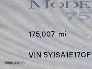 2016 Tesla Model S 70 with VIN 5YJSA1E17GF149479, listed as a IAAI auction lot 42609734 with 175,007 mi miles and . Bid and sale history available at DreamBid. Image 15.