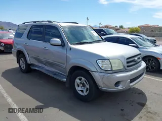 2002 Toyota Sequoia SR5 with VIN 5TDZT34A32S113234, listed as a IAAI auction lot 42086627 with 282,821 mi miles and . Bid and sale history available at carsss.com. Image 1.