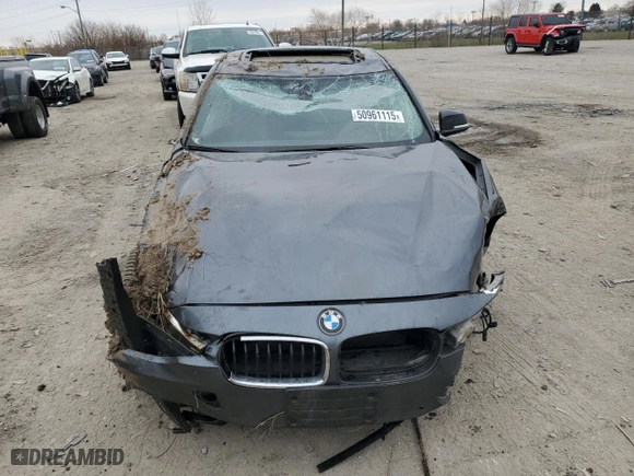 2014 BMW 3 Series 335i xDrive with VIN WBA3B9G59ENR92319, listed as a Copart auction lot 50961115 with 0 mi miles and Salvage Title. Bid and sale history available at carsss.com. Image 5.