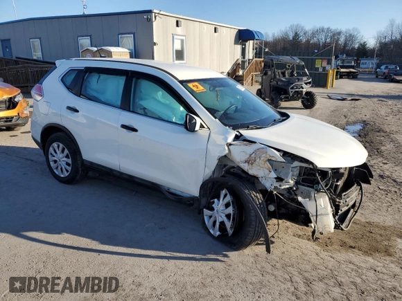 2016 Nissan Rogue S with VIN 5N1AT2MV8GC831442, listed as a Copart auction lot 50758085 with 75,336 mi miles and Salvage Title. Bid and sale history available at DreamBid. Image 4.