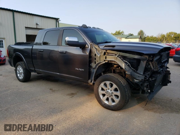 2021 Ram 2500 Laramie with VIN 3C6UR5NL8MG581067, listed as a Copart auction lot 69813364 with 37,859 mi miles and Salvage Title. Bid and sale history available at carsss.com. Image 4.