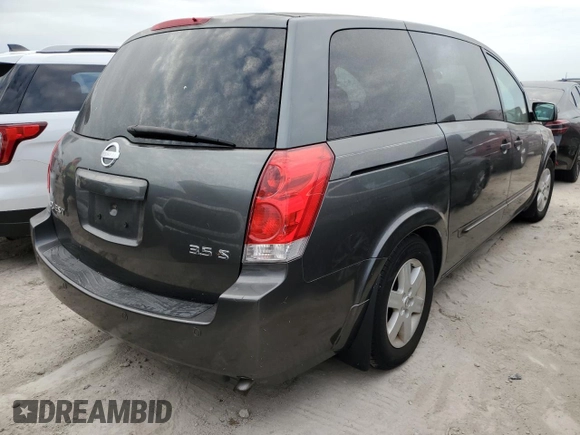 2004 Nissan Quest SE z VIN 5N1BV28U24N313293, wystawiony jako Copart lot #76638444 z przebiegiem Nie podano mil oraz Czysty tytuł • Clean title. Historia ofert i sprzedaży dostępna na DreamBid. Obrazek 3.