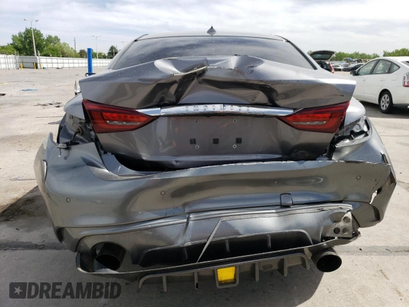 2021 Infiniti Q50 Luxe z VIN JN1EV7BR7MM752758, wystawiony jako Copart lot #55964125 z przebiegiem 86 027 mil mil oraz Szkoda całkowita • Salvage title. Historia ofert i sprzedaży dostępna na DreamBid. Obrazek 6.