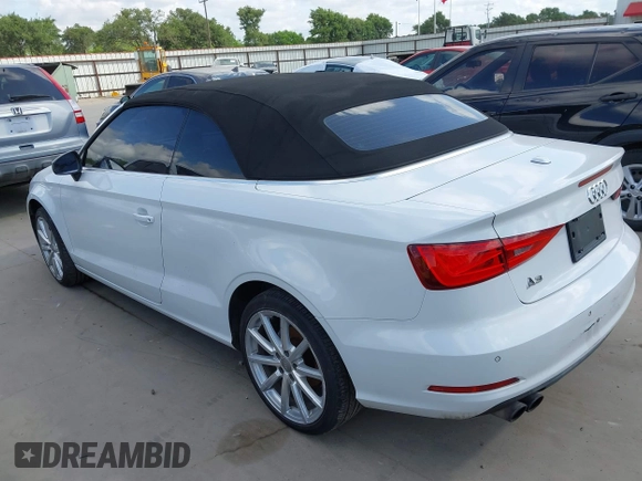 2015 Audi A3 1.8T Premium with VIN WAU6CLFF8F1121096, listed as a IAAI auction lot 42038667 with 178,994 mi miles. Bid and sale history available at carsss.com. Image 3.