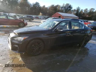 2021 Infiniti Q50 3.0t SIGNATURE EDITION with VIN JN1EV7CRXMM755541, listed as a Copart auction lot 42777605 with 47,436 mi miles and Salvage Title. Bid and sale history available at carsss.com. Image 1.