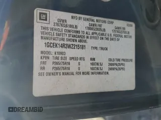 1998 Chevrolet Silverado 1500 with VIN 1GCEK14R3WZ215181, listed as a Copart auction lot 41839755 with 151,190 mi miles and Salvage Title. Bid and sale history available at DreamBid. Image 12.