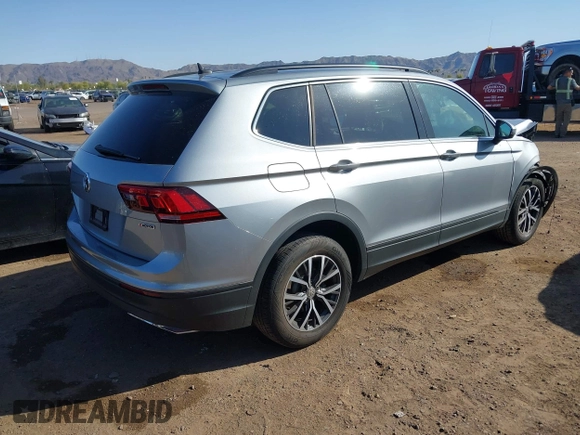 2019 Volkswagen Tiguan SE with VIN 3VV2B7AX1KM170926, listed as a IAAI auction lot 41953801 with 54,361 mi miles and . Bid and sale history available at DreamBid. Image 4.