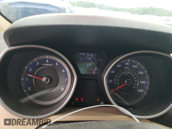 2013 Hyundai Elantra Limited with VIN KMHDH4AE4DU781496, listed as a Copart auction lot 55837765 with 149,815 mi miles and Salvage Title. Bid and sale history available at DreamBid. Image 9.