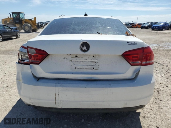 2012 Volkswagen Passat SE with VIN 1VWBP7A37CC100201, listed as a Copart auction lot 72813234 with Not provided miles and Salvage title. Bid and sale history available at DreamBid. Image 6.