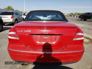 2005 Mercedes-Benz CLK 500 with VIN WDBTK75J55F163229, listed as a Copart auction lot 76276354 with 76,829 mi miles and Salvage Title. Bid and sale history available at DreamBid. Image 6.