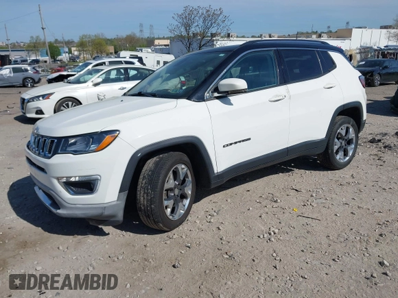 2019 Jeep Compass Limited with VIN 3C4NJDCB6KT740505, listed as a IAAI auction lot 42098770 with 57,733 mi miles and . Bid and sale history available at DreamBid. Image 16.