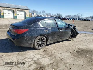 2015 Infiniti Q50 Premium with VIN JN1BV7AR0FM411872, listed as a Copart auction lot 48128495 with 85,556 mi miles and Salvage Title. Bid and sale history available at carsss.com. Image 3.