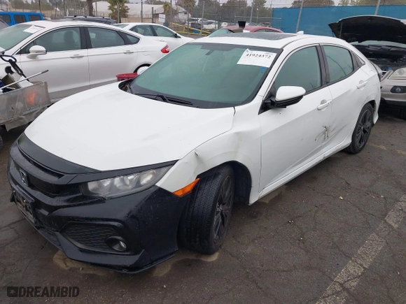 2017 Honda Civic Hatchback EX with VIN SHHFK7H54HU401656, listed as a IAAI auction lot 41924372 with 73,556 mi miles. Bid and sale history available at carsss.com. Image 19.