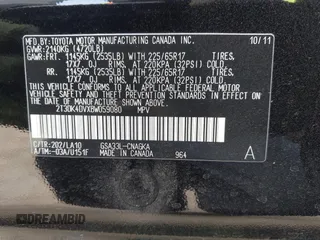 2011 Toyota RAV4 Ltd with VIN 2T3DK4DVXBW059080, listed as a IAAI auction lot 41916214 with 162,840 mi miles. Bid and sale history available at carsss.com. Image 9.