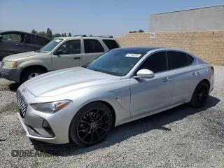 2019 Genesis G70 Advanced with VIN KMTG44LA4KU034664, listed as a Copart auction lot 57148355 with 58,306 mi miles and Salvage title. Bid and sale history available at DreamBid. Image 1.