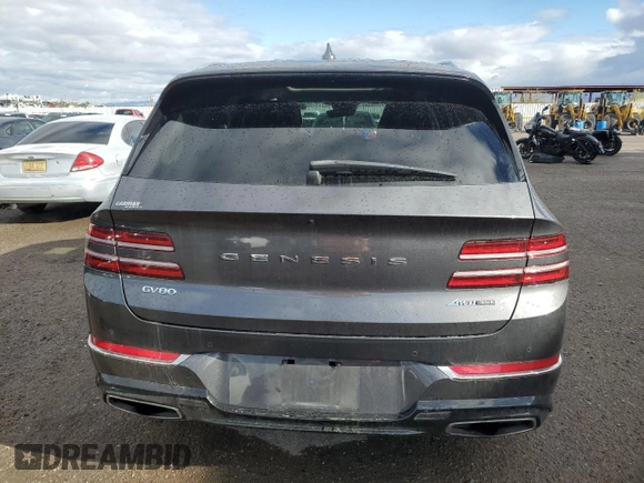 2022 Genesis GV80 with VIN KMUHCESC7NU076679, listed as a Copart auction lot 48827735 with Not Provided miles and Salvage Title. Bid and sale history available at DreamBid. Image 6.