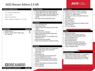 2022 Nissan Altima 2.5 SR with VIN 1N4BL4CVXNN385047, listed as a Copart auction lot 51901805 with 60,483 mi miles and Non Repairable. Bid and sale history available at carsss.com. Image 12.