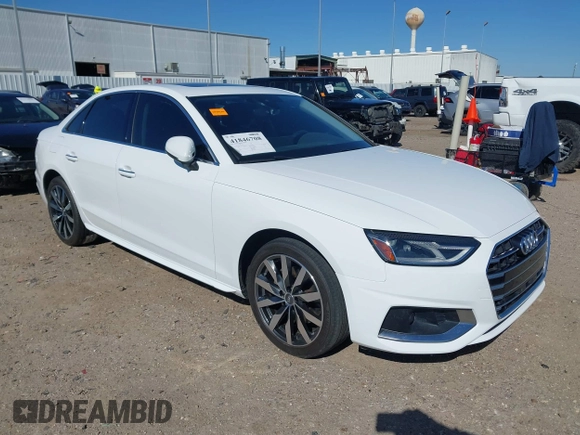 2020 Audi A4 Premium z VIN WAUGMAF44LN013504, wystawiony jako IAAI lot #41846708 z przebiegiem 76 658 mil mil oraz . Historia ofert i sprzedaży dostępna na DreamBid. Obrazek 1.