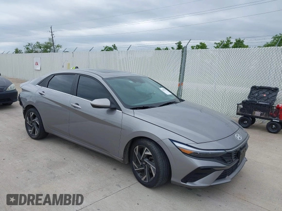 2024 Hyundai Elantra SEL with VIN KMHLS4DGXRU717514, listed as a IAAI auction lot 42189253 with 23,940 mi miles and . Bid and sale history available at DreamBid. Image 1.