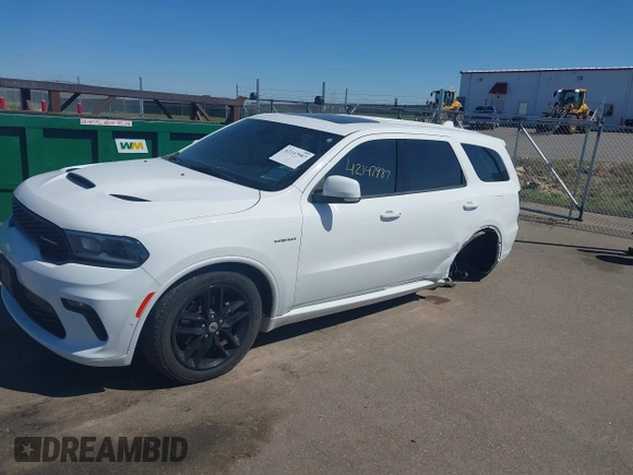 2021 Dodge Durango R/T with VIN 1C4SDJCT5MC520580, listed as a IAAI auction lot 42147987 with 104,430 mi miles and . Bid and sale history available at DreamBid. Image 17.