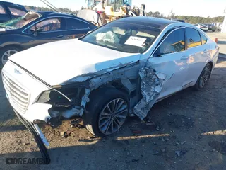 2016 Hyundai Genesis 3.8L with VIN KMHGN4JEXGU118461, listed as a IAAI auction lot 41368607 with 116,967 mi miles. Bid and sale history available at carsss.com. Image 17.
