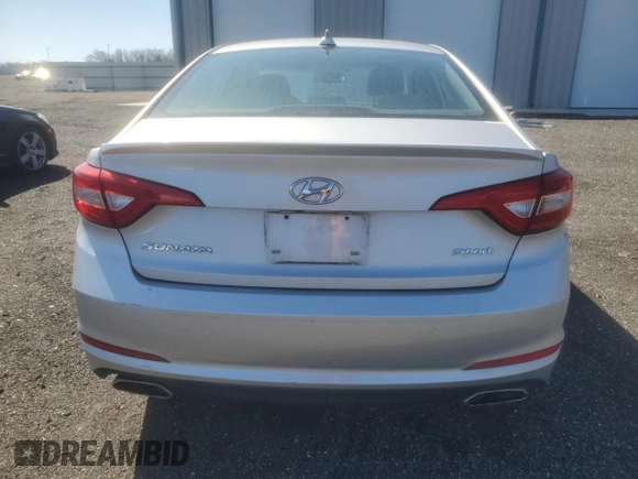2015 Hyundai Sonata Sport with VIN 5NPE34AF5FH055238, listed as a Copart auction lot 49506805 with 82,312 mi miles and Salvage title. Bid and sale history available at DreamBid. Image 6.