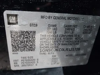 2020 Chevrolet Suburban Premier with VIN 1GNSCJKC0LR121728, listed as a IAAI auction lot 41105003 with 43,820 mi miles. Bid and sale history available at carsss.com. Image 9.