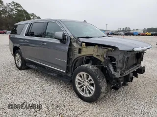 2022 GMC Yukon XL SLT with VIN 1GKS1GKD1NR166484, listed as a Copart auction lot 42564925 with 45,294 mi miles and Salvage Title. Bid and sale history available at carsss.com. Image 4.