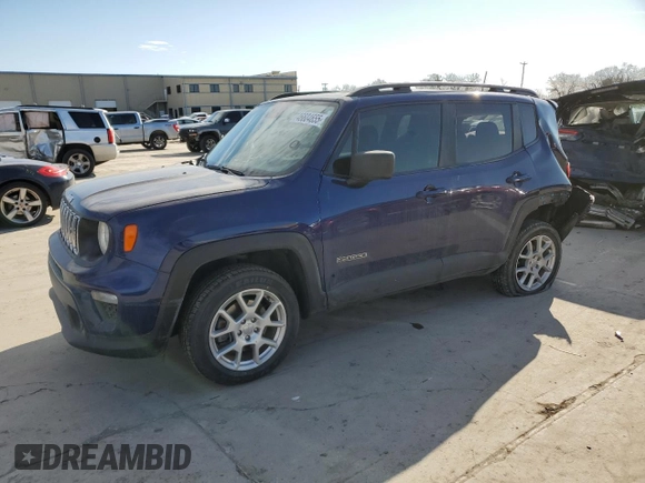 2020 Jeep Renegade Sport with VIN ZACNJBAB5LPL71083, listed as a Copart auction lot 46604655 with 85,765 mi miles and Salvage title. Bid and sale history available at DreamBid. Image 1.