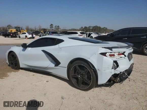 2024 Chevrolet Corvette 1LT with VIN 1G1YA2D46R5109841, listed as a Copart auction lot 43243585 with 7,840 mi miles and Salvage title. Bid and sale history available at DreamBid. Image 2.