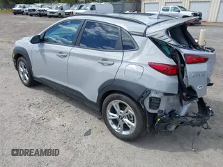 2023 Hyundai Kona SEL with VIN KM8K6CAB9PU999533, listed as a IAAI auction lot 42053046 with 15,506 mi miles. Bid and sale history available at carsss.com. Image 3.
