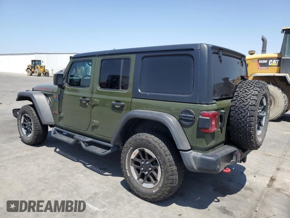 2021 Jeep Wrangler Unlimited Rubicon z VIN 1C4HJXFG6MW700458, wystawiony jako Copart lot #59791015 z przebiegiem 45 562 mil mil oraz Szkoda całkowita • Salvage title. Historia ofert i sprzedaży dostępna na DreamBid. Obrazek 2.