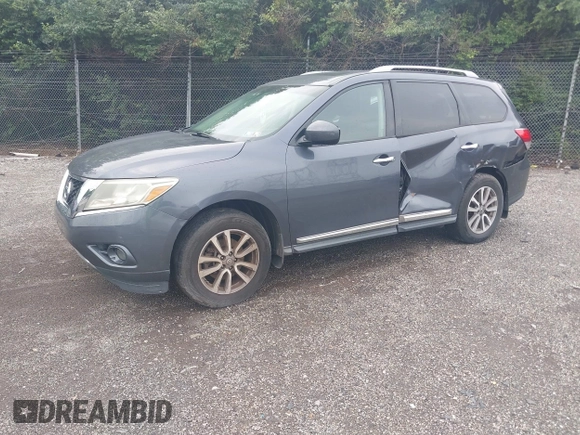 2014 Nissan Pathfinder S with VIN 5N1AR2MM3EC667620, listed as a IAAI auction lot 42654851 with 109,305 mi miles and . Bid and sale history available at DreamBid. Image 2.