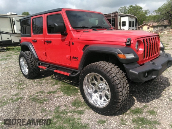2024 Jeep Wrangler Sport S with VIN 1C4PJXDNXRW110431, listed as a IAAI auction lot 42156570 with 9,699 mi miles. Bid and sale history available at carsss.com. Image 1.