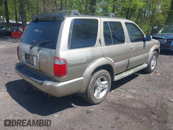 2002 Infiniti QX4 with VIN JNRDR09X52W213906, listed as a IAAI auction lot 41985589 with 166,733 mi miles and . Bid and sale history available at DreamBid. Image 4.