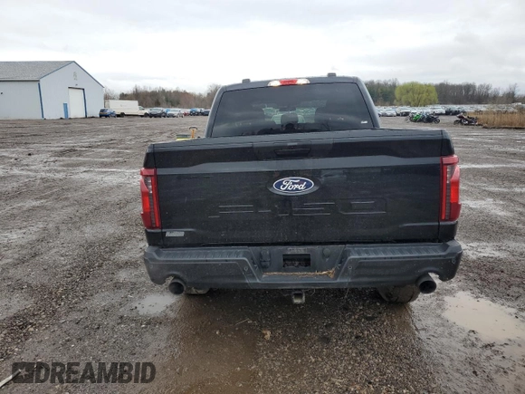 2024 Ford F-150 STX with VIN 1FTEW2LP1RFB39332, listed as a Copart auction lot 51200975 with 7,684 mi miles and Salvage Title. Bid and sale history available at carsss.com. Image 6.