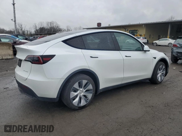2023 Tesla Model Y Long Range with VIN 7SAYGDEEXPA122953, listed as a Copart auction lot 52627095 with Not Provided miles and Salvage Title. Bid and sale history available at DreamBid. Image 3.