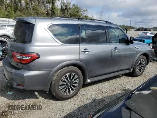 2021 Nissan Armada SL with VIN JN8AY2BA8M9370391, listed as a Copart auction lot 44118255 with 44,841 mi miles and Non Repairable. Bid and sale history available at carsss.com. Image 3.