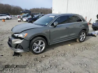 2022 Audi Q3 S line Premium with VIN WA1DECF38N1141741, listed as a Copart auction lot 45704145 with 15,130 mi miles and Salvage Title. Bid and sale history available at carsss.com. Image 1.