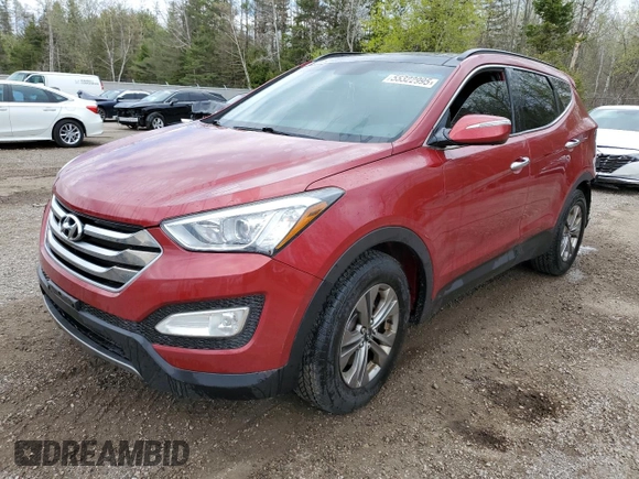 2016 Hyundai Santa Fe z VIN 5XYZUDLBXGG346366, wystawiony jako Copart lot #55322995 z przebiegiem Nie podano mil oraz Czysty tytuł • Clean title. Historia ofert i sprzedaży dostępna na DreamBid. Obrazek 1.