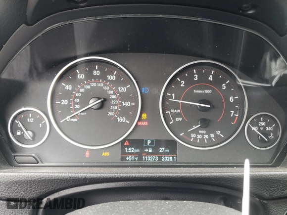 2016 BMW 3 Series 328i with VIN WBA8E9G59GNT45001, listed as a Copart auction lot 49247345 with 113,273 mi miles and Salvage Title. Bid and sale history available at carsss.com. Image 9.