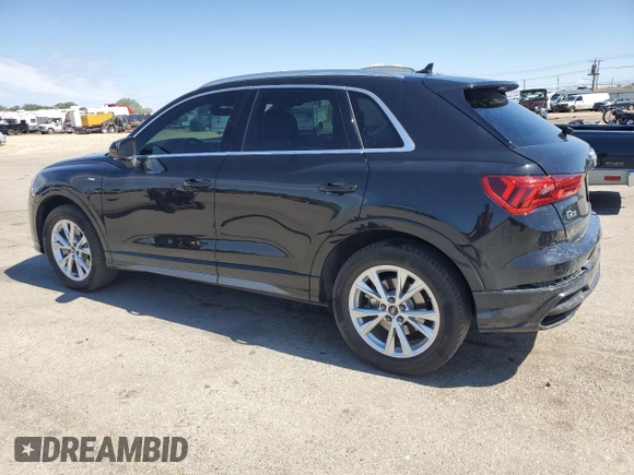 2022 Audi Q3 S line Premium z VIN WA1DECF38N1148303, wystawiony jako Copart lot #57600735 z przebiegiem 25 157 mil mil oraz Szkoda całkowita • Salvage title. Historia ofert i sprzedaży dostępna na DreamBid. Obrazek 2.