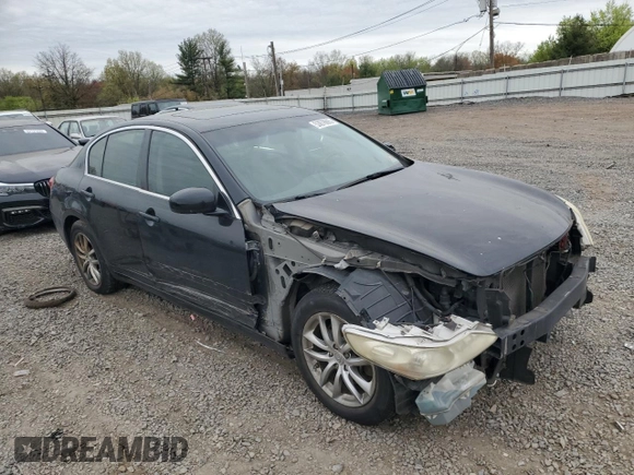 2007 Infiniti G35 Sedan G35x with VIN JNKBV61F17M822839, listed as a Copart auction lot 53678695 with 190,655 mi miles and Salvage Title. Bid and sale history available at carsss.com. Image 4.